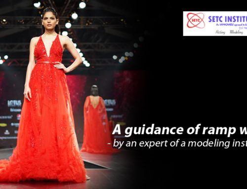 A guidance of ramp walk- by an expert of a modeling institute